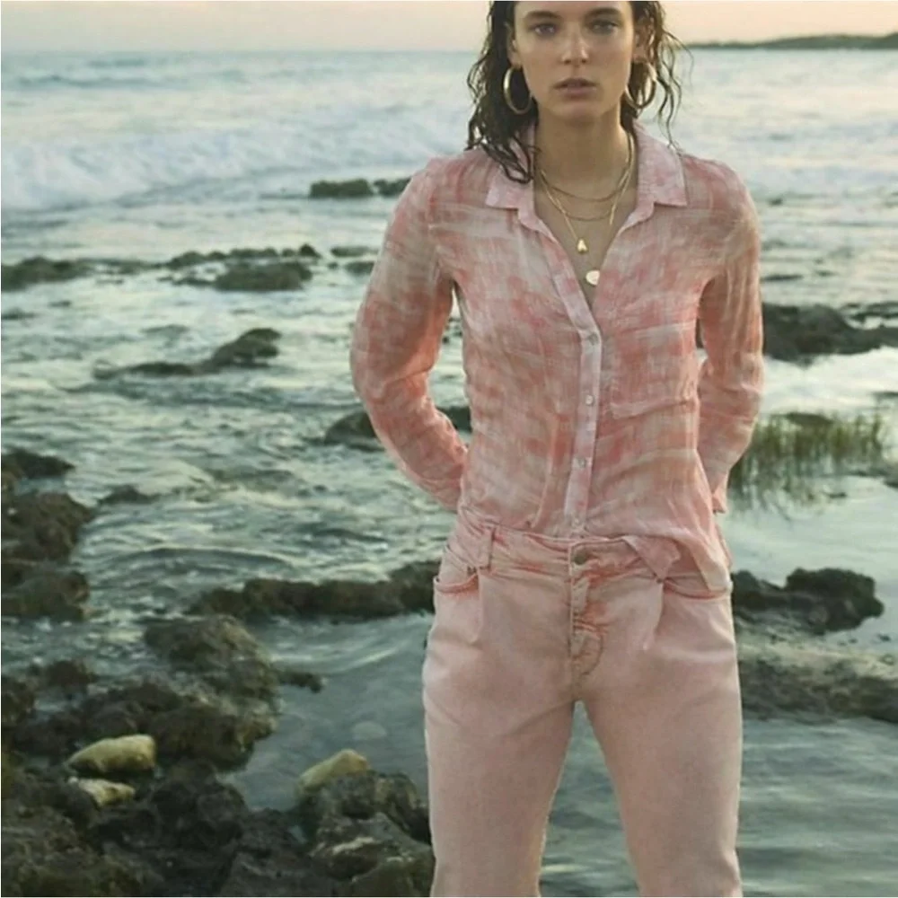 Anthropologie Pilcro & the Letterpress Ultra High Rise Straight Jeans Acid Wash